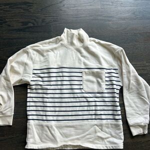 Madewell Women’s White and Blue Striped Shirt